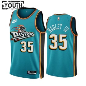 Camiseta Niños Detroit Pistons Marvin Bagley III 35 2022-23 Nike Classic Edition Teal Swingman